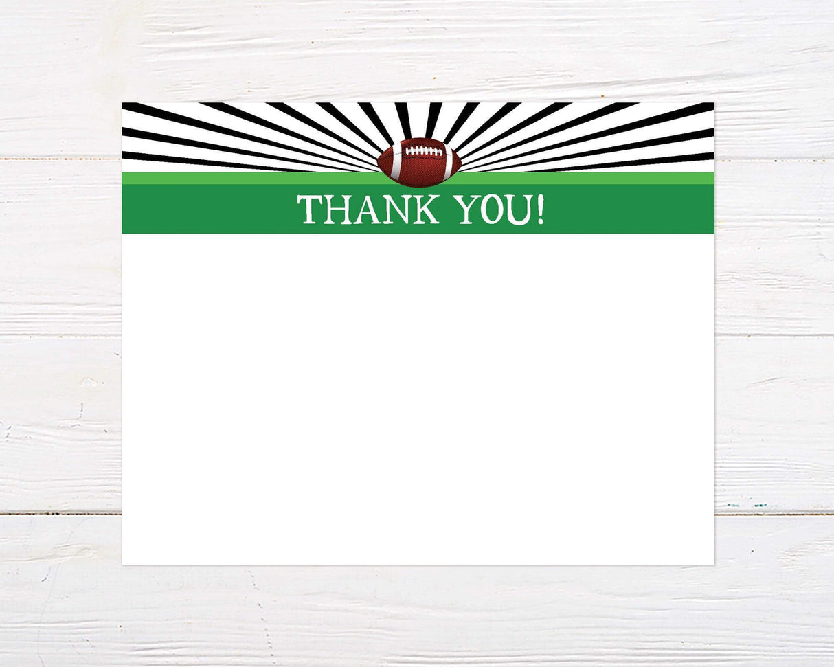 Football Party Thank You Card - goprintplus