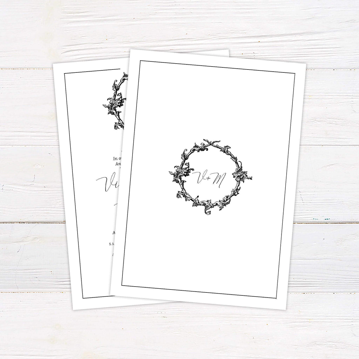 Formal Wreath Invitations - goprintplus