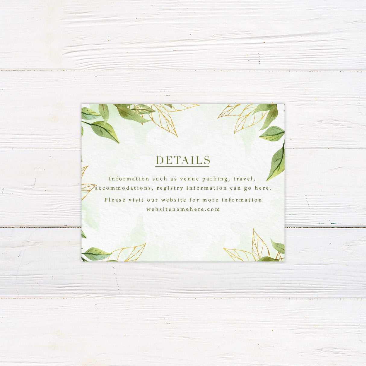 Fresh Leaves Details Cards - goprintplus