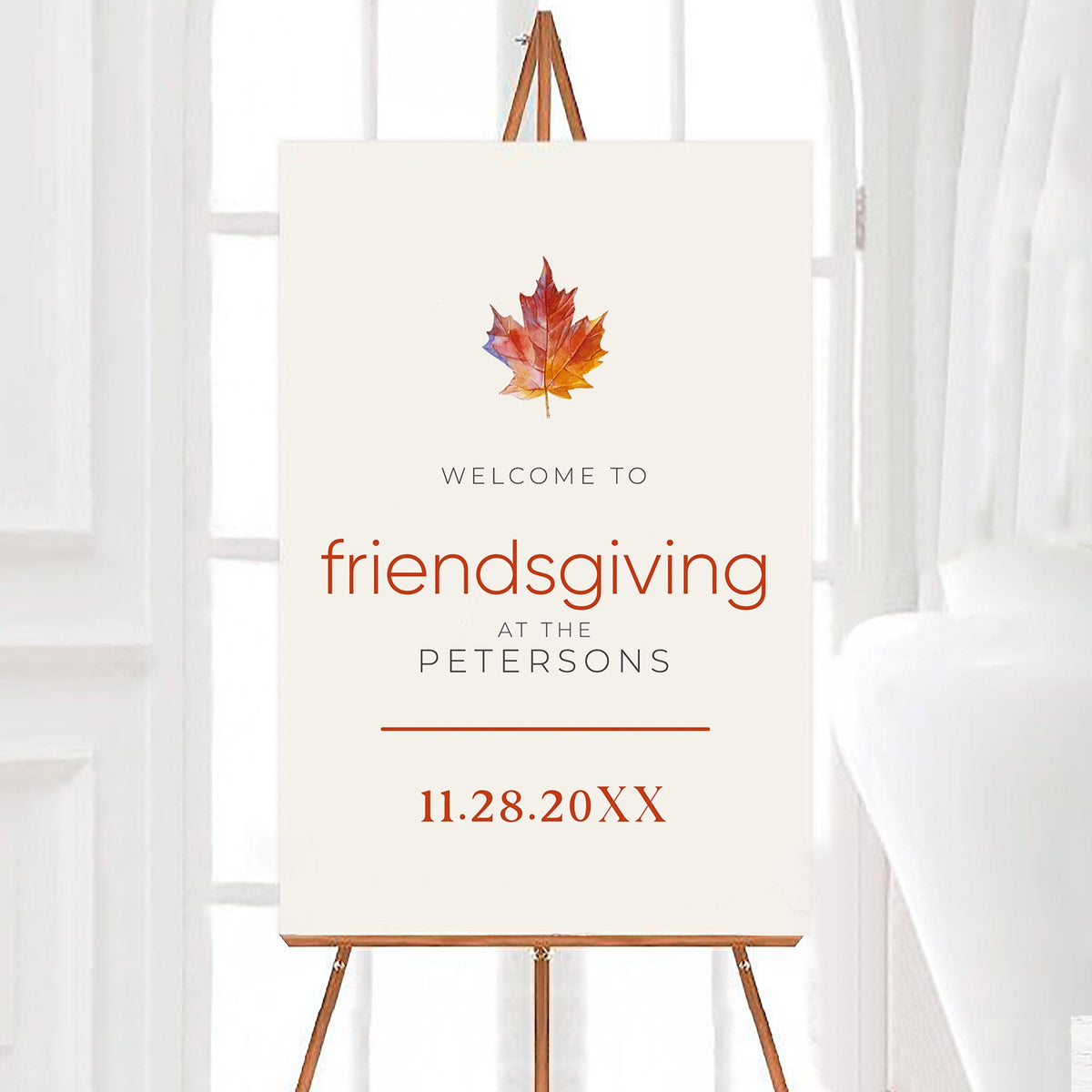 Friendsgiving Dinner Welcome Sign