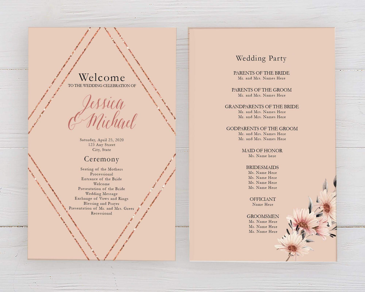 Glitter Diamond Program Cards - goprintplus