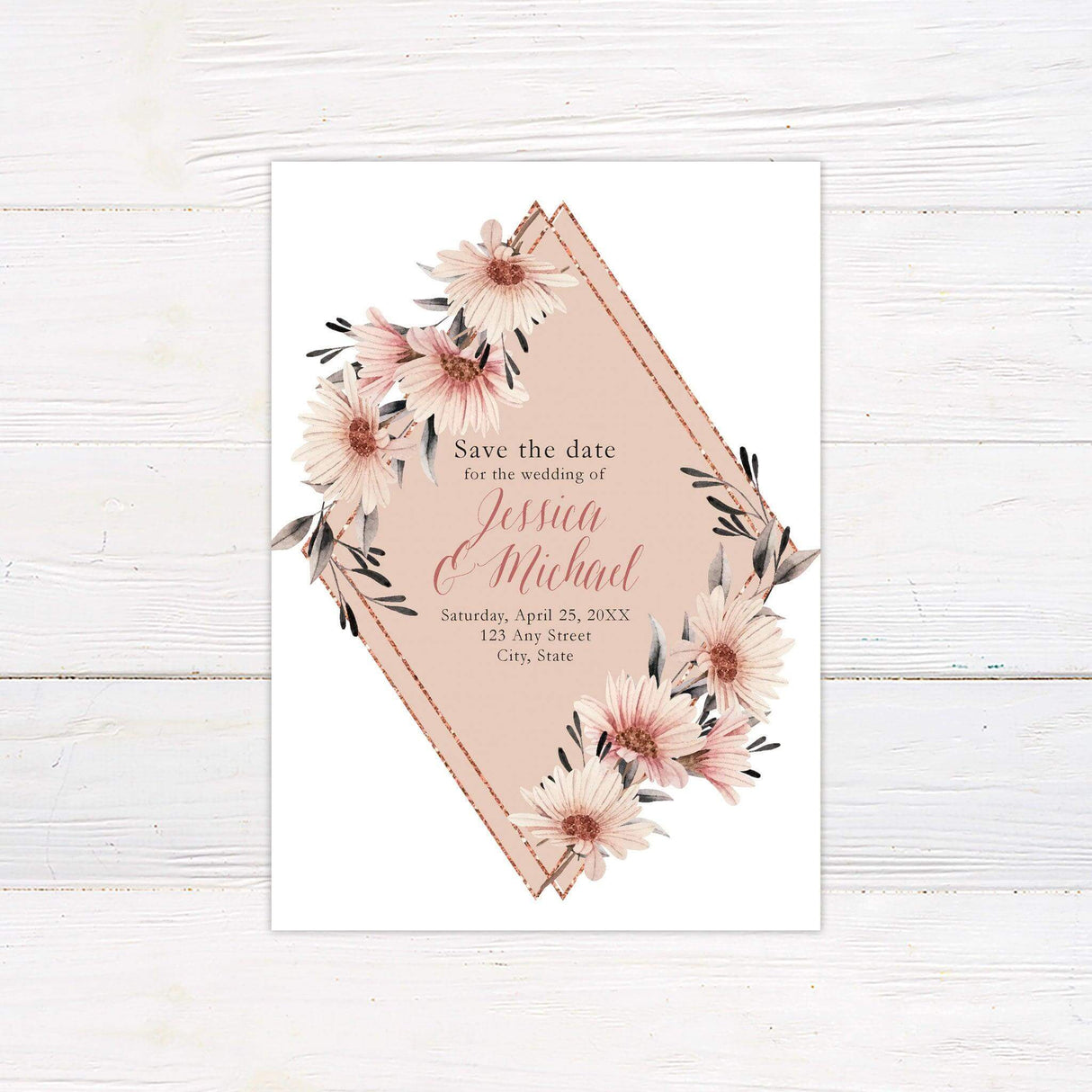 Glitter Diamond Invitations - goprintplus