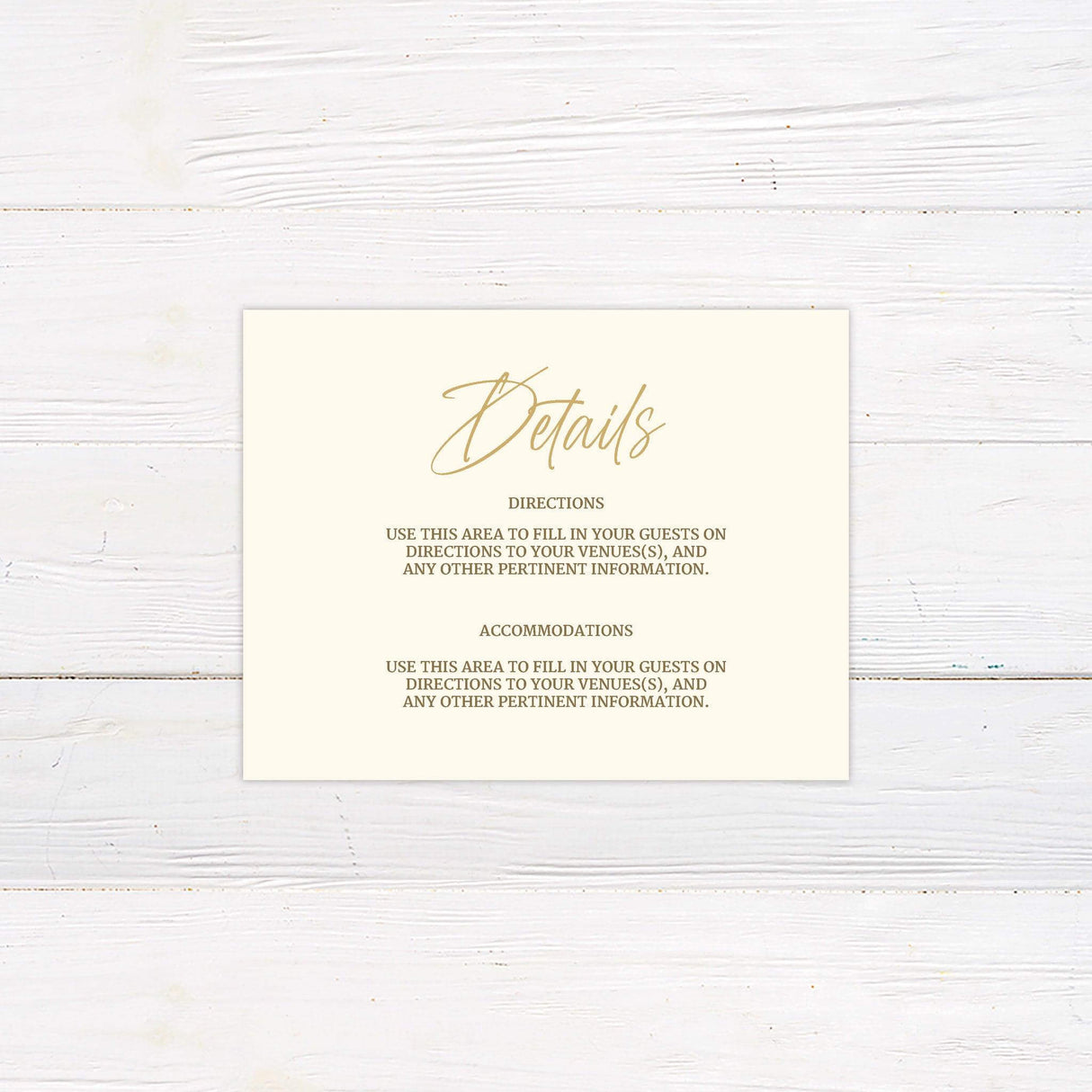 Gold Border Details Cards - goprintplus