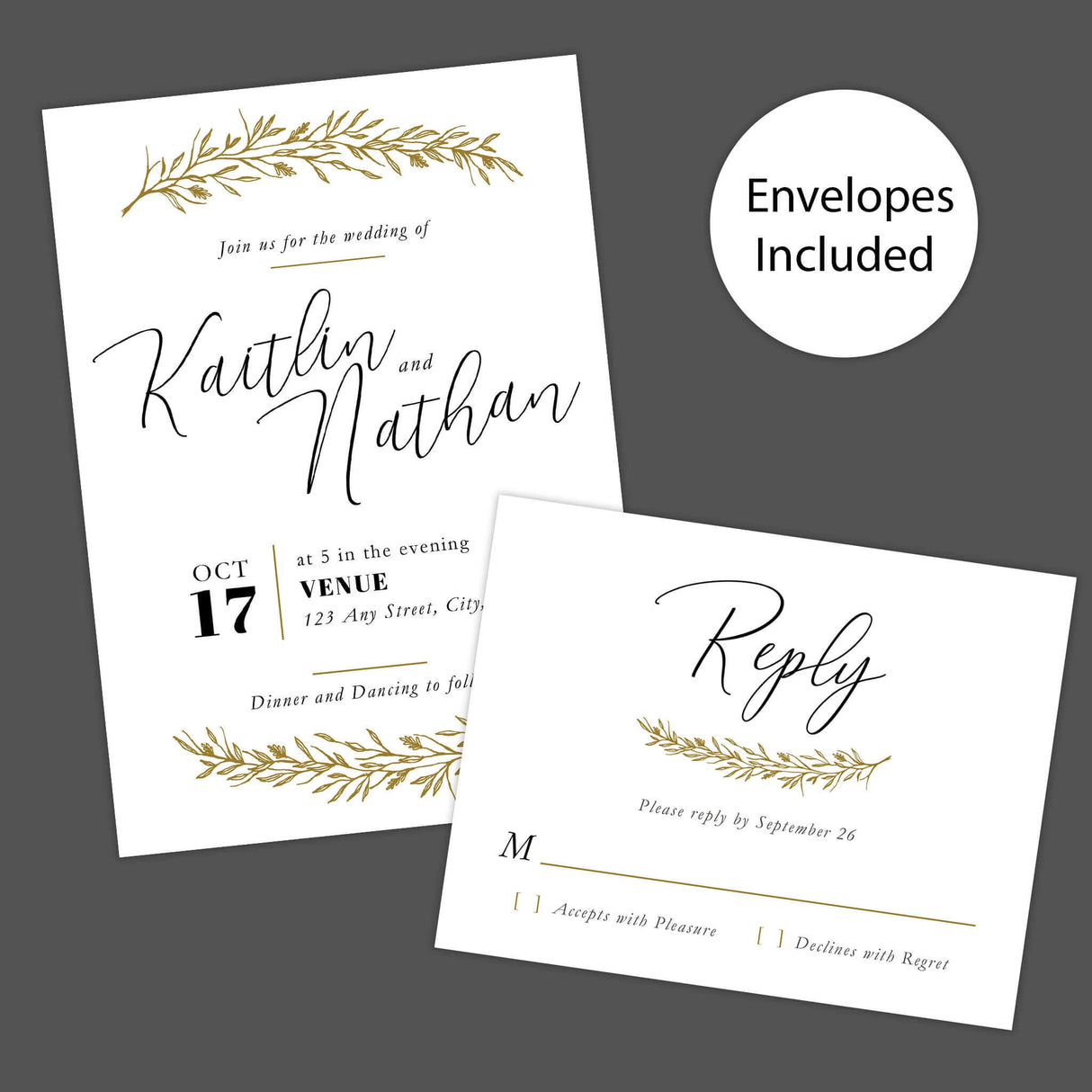 Invitaciones de la Rama Dorada