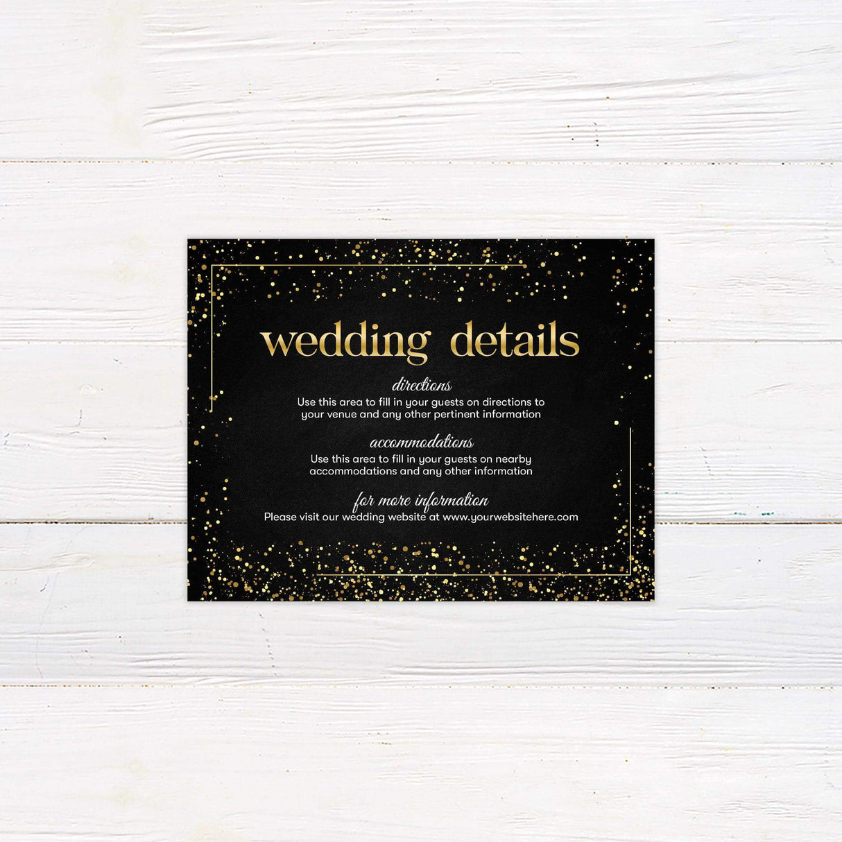 Gold Dust Details Cards - goprintplus