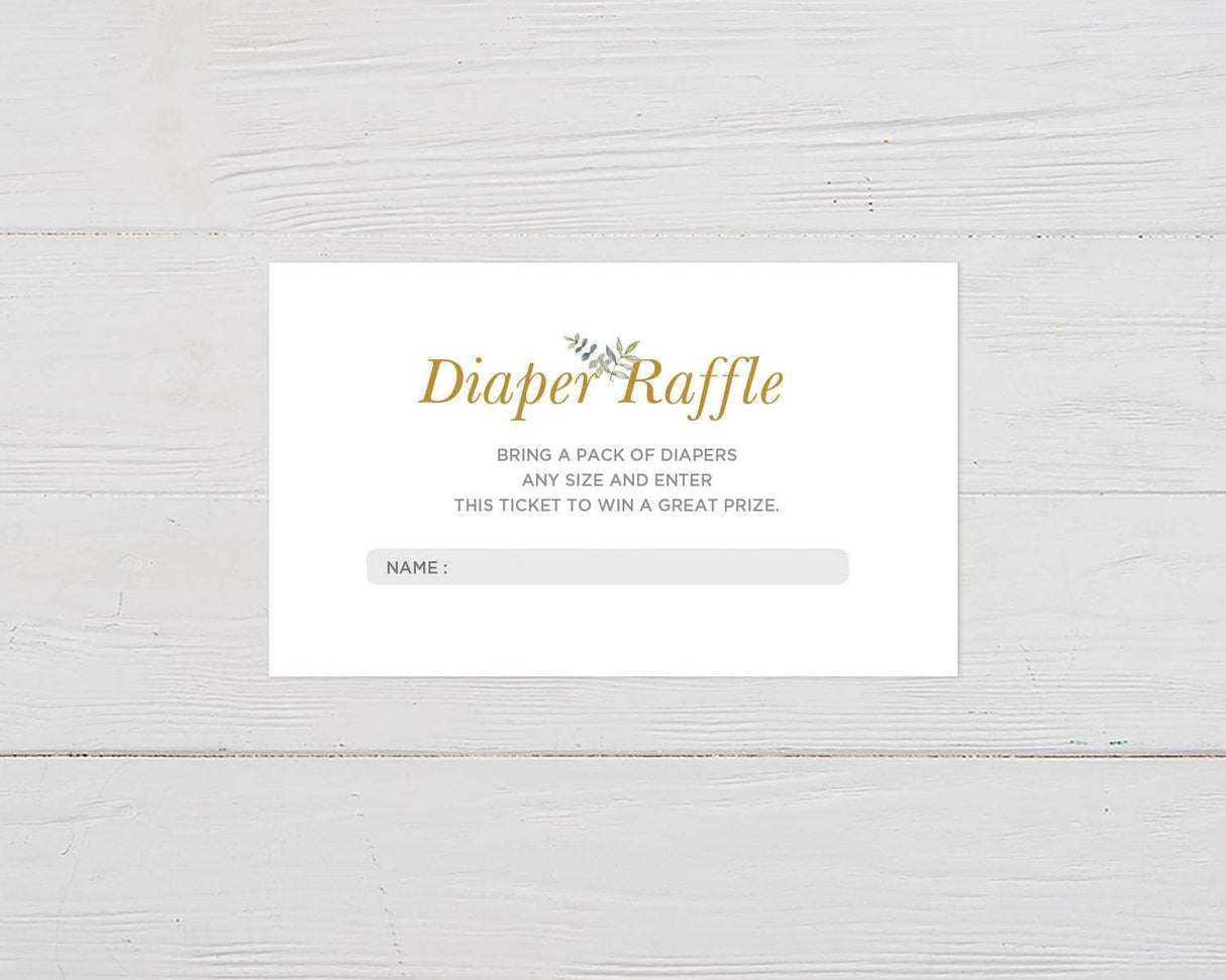 Botanical Leaf Diaper Raffle - goprintplus