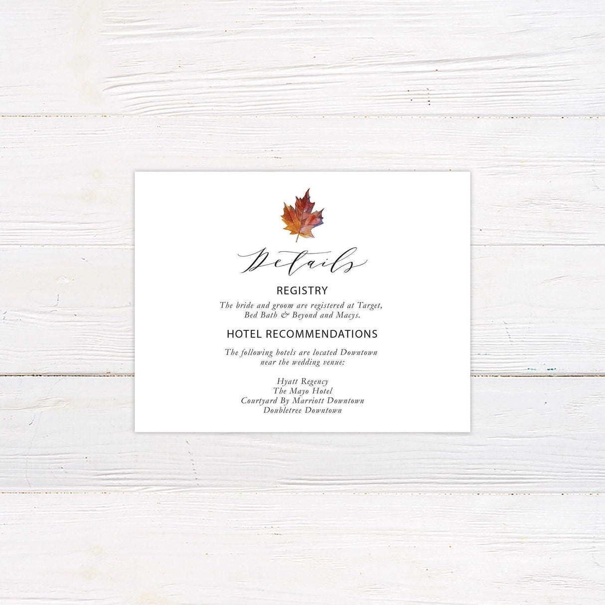 Golden Fall Details Cards - goprintplus