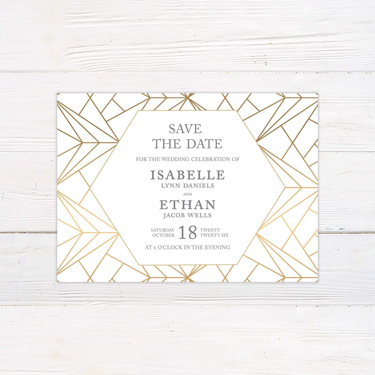 Golden Web Save The Date - goprintplus