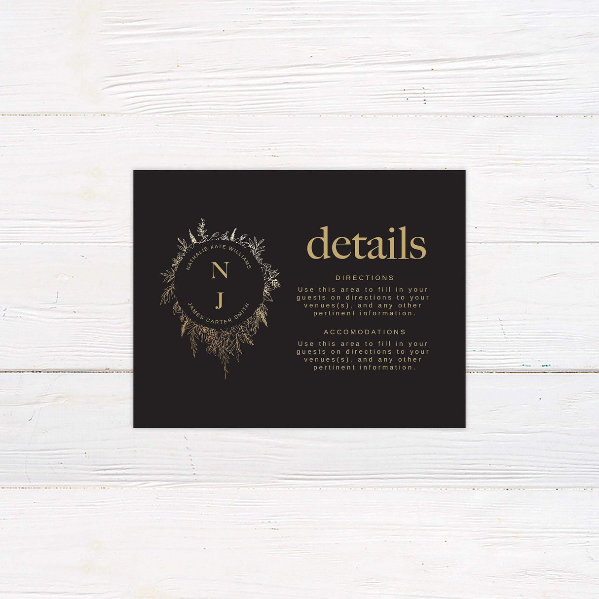 Golden Wreath Invitations - goprintplus