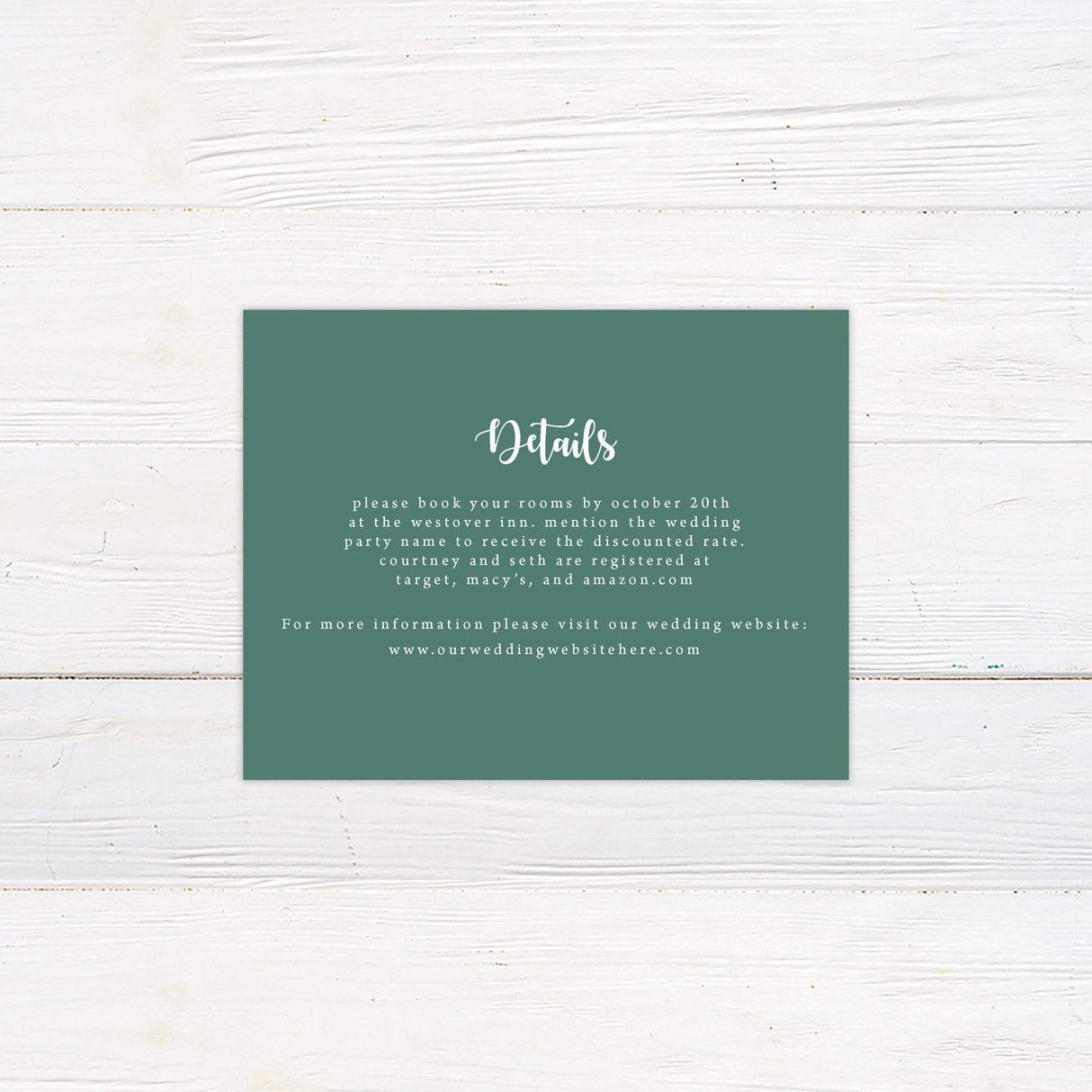 Green Botanical Details Cards - goprintplus