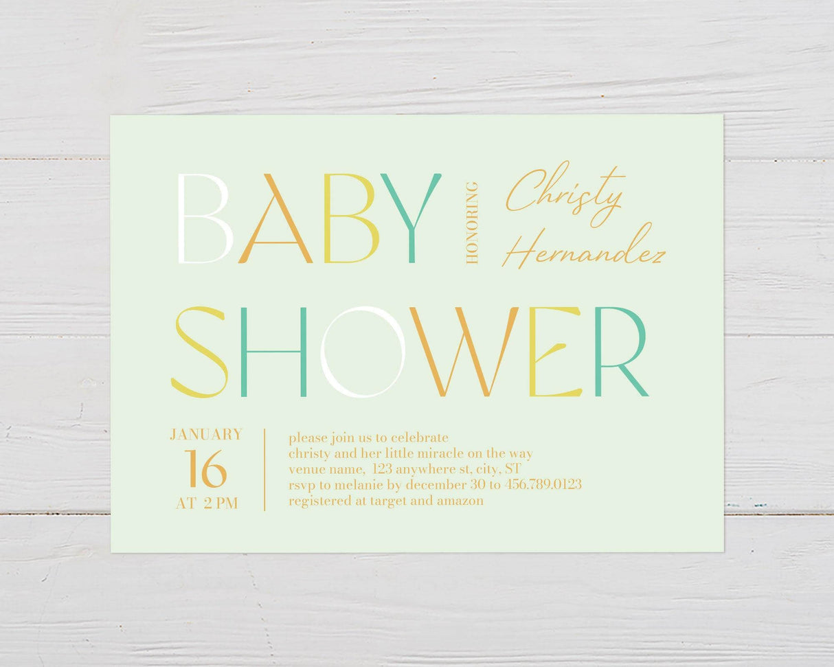 Green Minimalist Shower - goprintplus