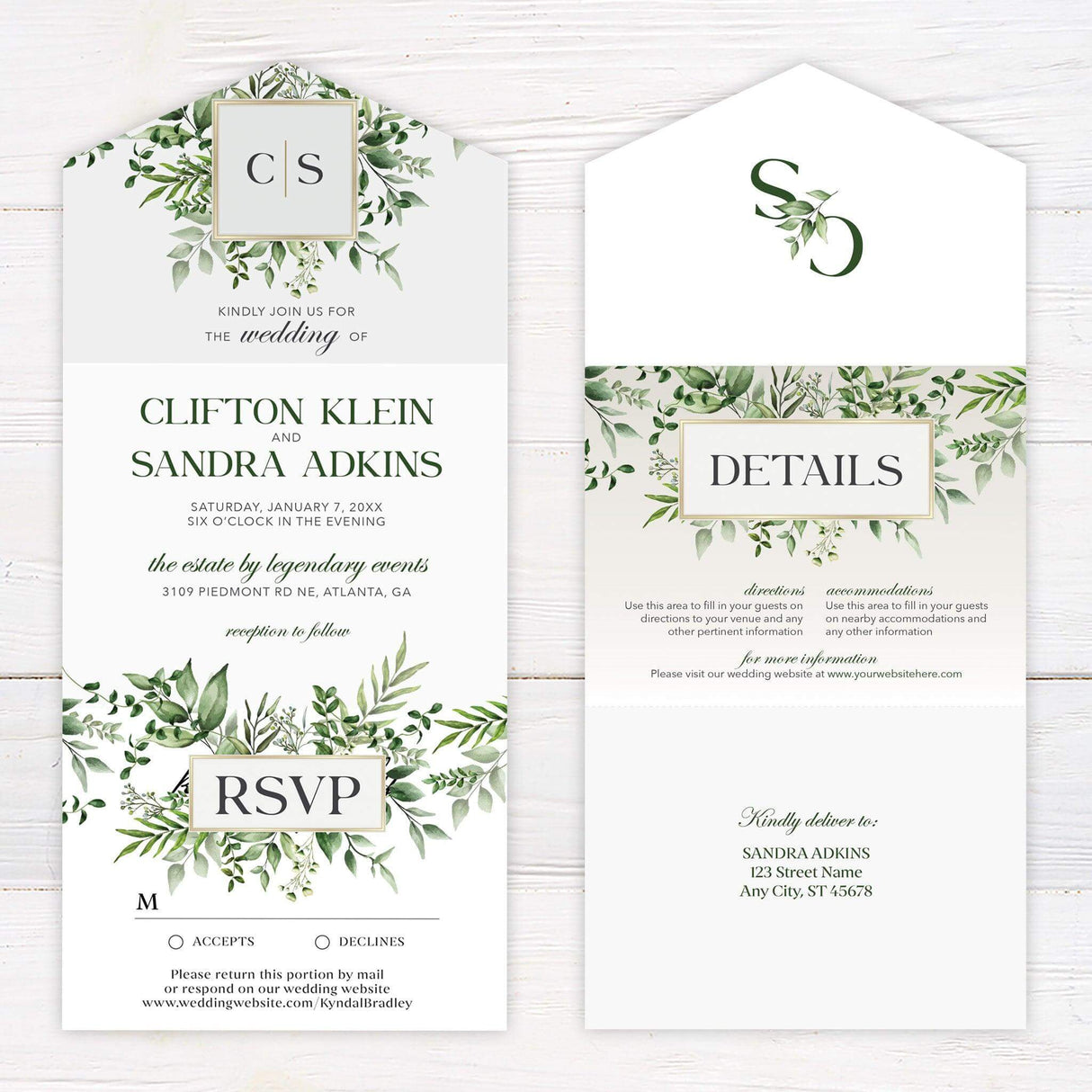 Green Monogram All in One - goprintplus