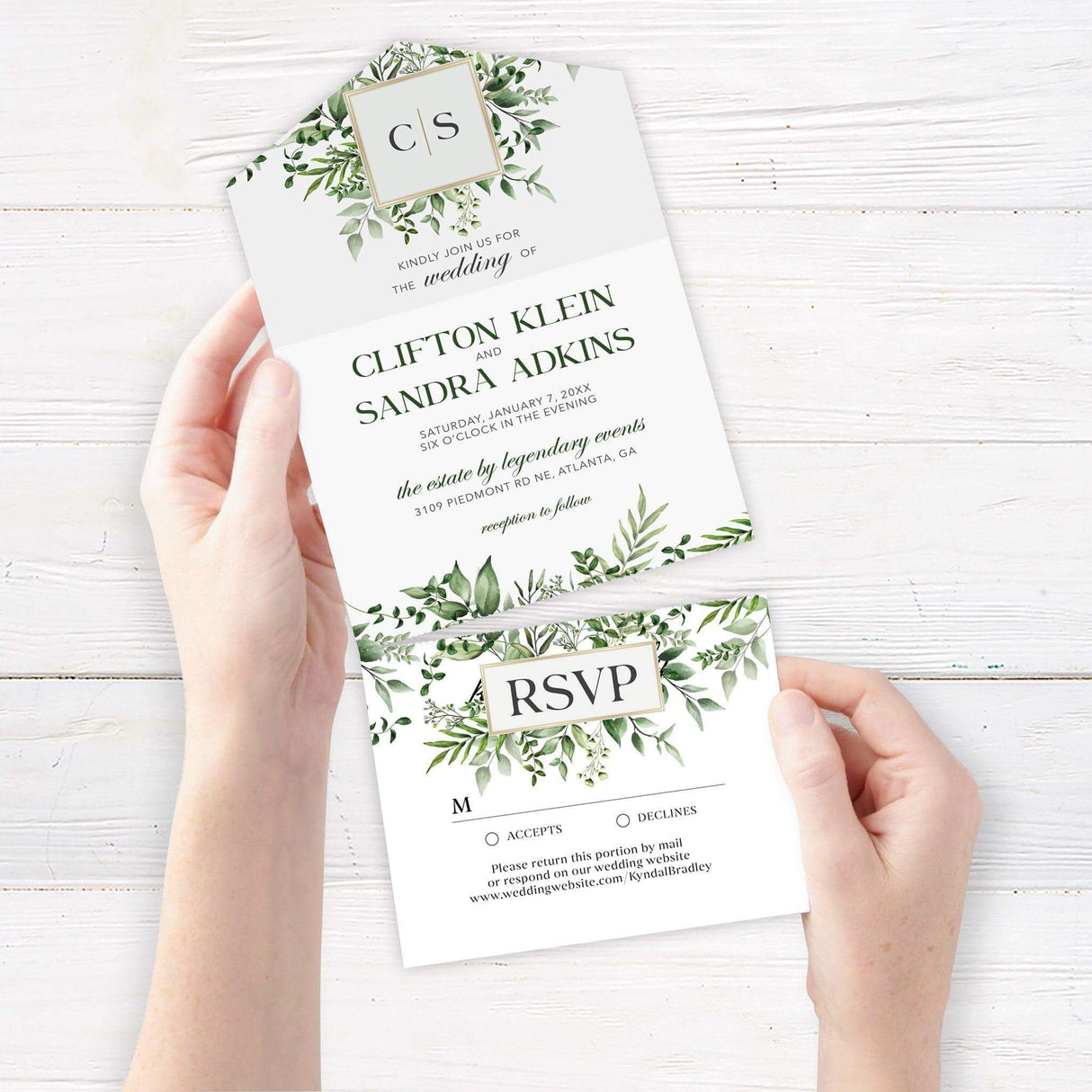 Green Monogram All in One - goprintplus