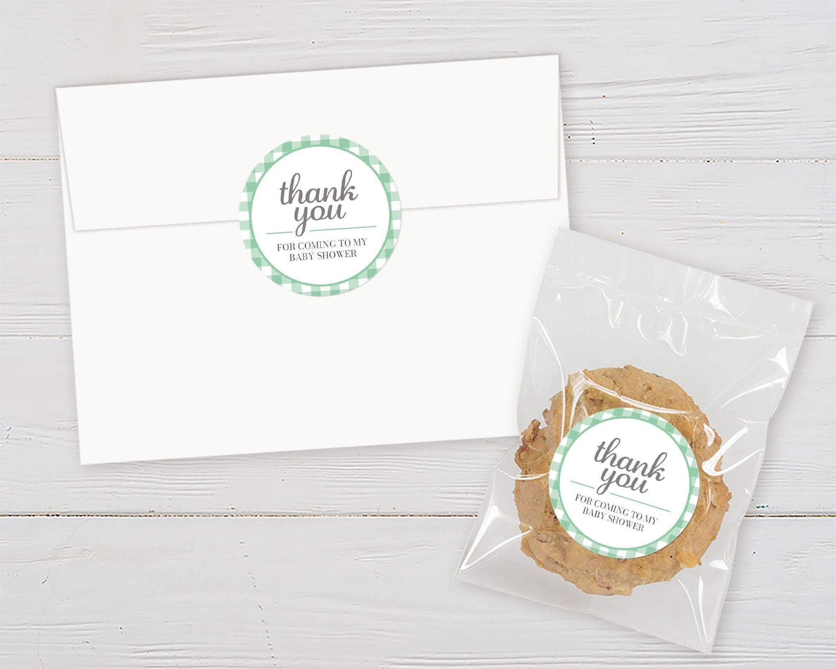 Green Gingham Shower - goprintplus