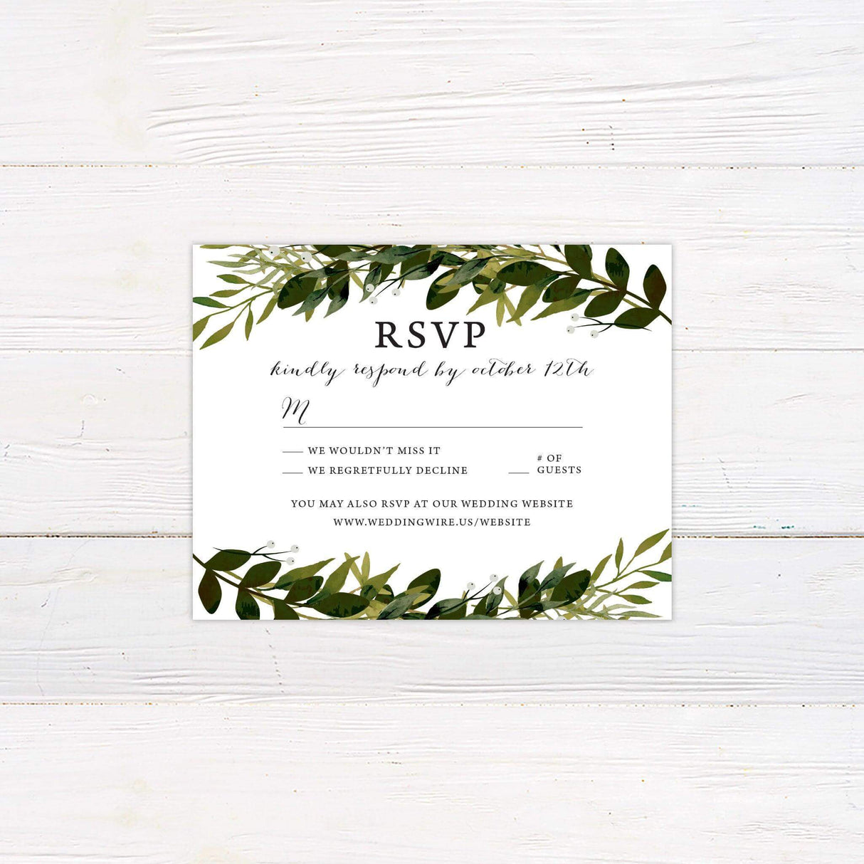 Greenery Arch RSVP - goprintplus