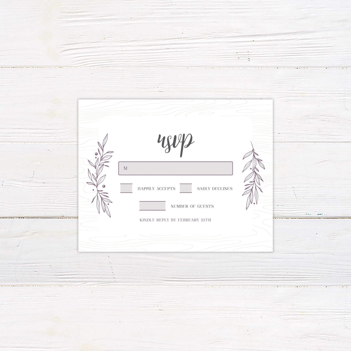 Hand Drawn Wreath Invitation - goprintplus