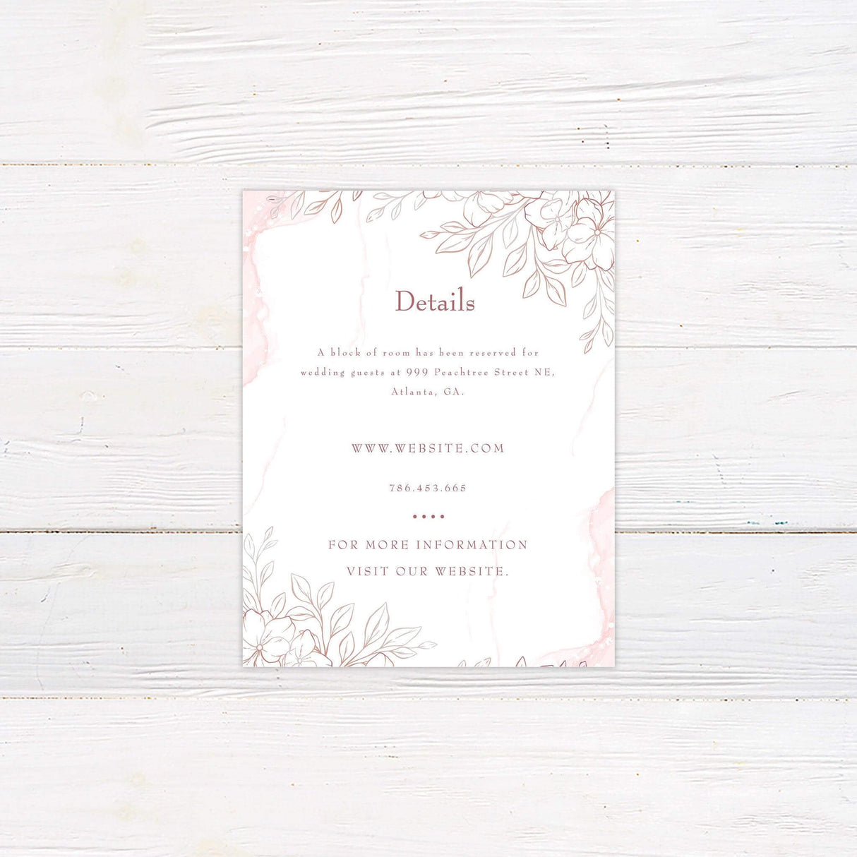 Hand Drawn Flowers Detail Cards - goprintplus
