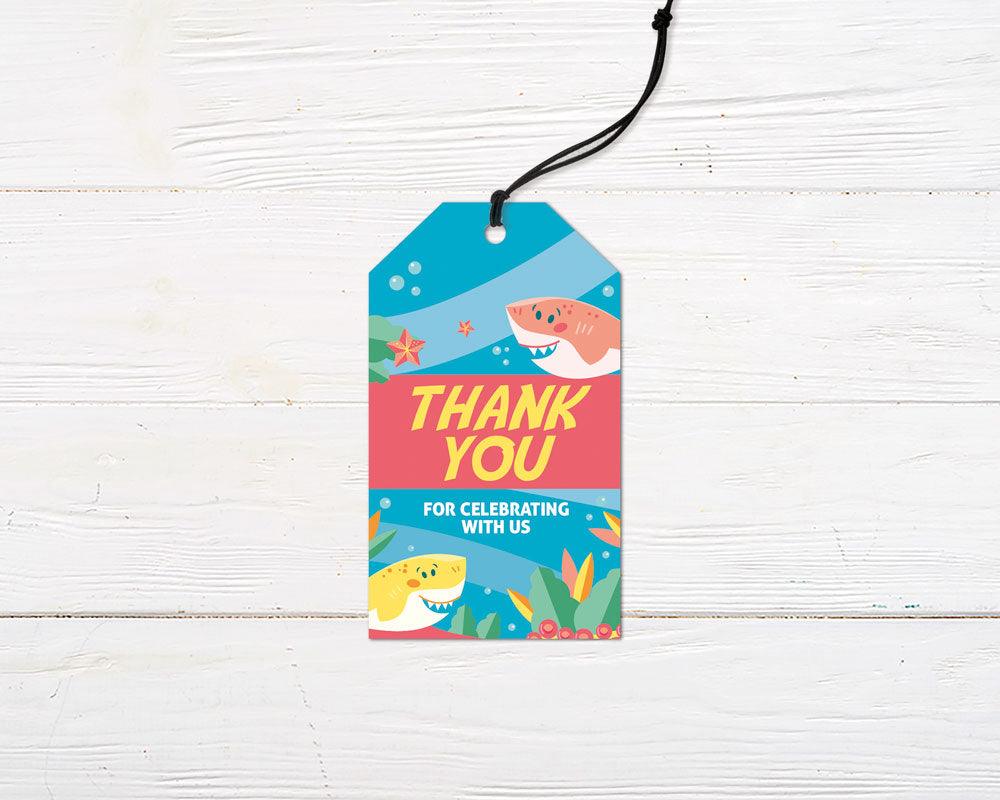 Happy Sharks Favor Tag - goprintplus