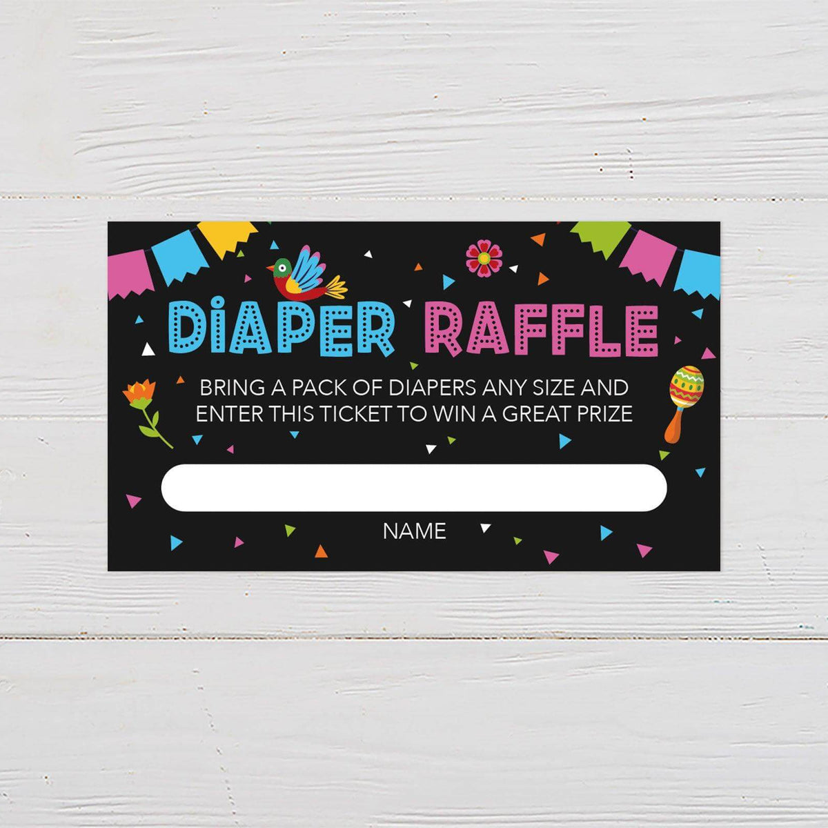He or She Fiesta Diaper Raffle Ticket – Go Print Plus