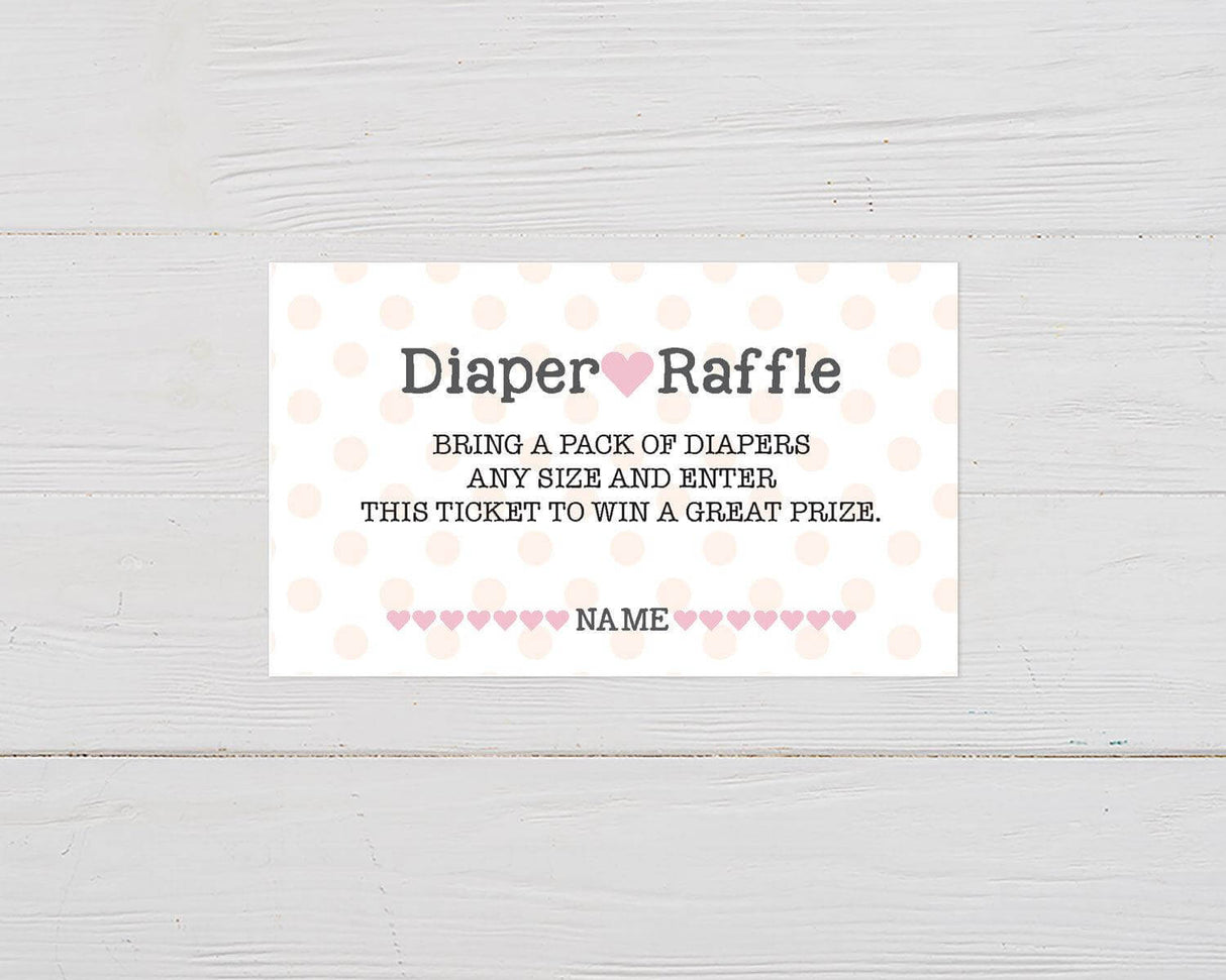 Heart and Polka Dots Diaper Raffle - goprintplus