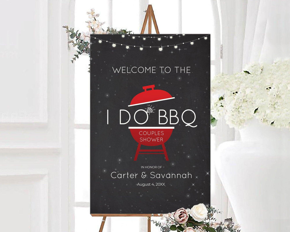 Get ready to fire up the grill and have a blast at your next barbecue party! Our "I Do BBQ" sign sets the tone for a fun and lively outdoor gathering with its colorful design and tempting display of food. Invite your guests to join in on the deliciousness and celebrate with you!