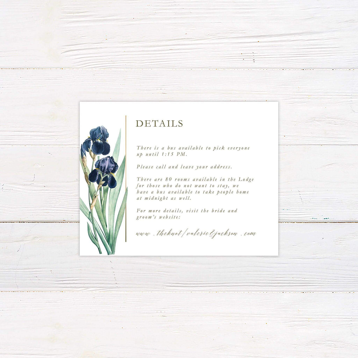 Iris Vintage Details Card - goprintplus