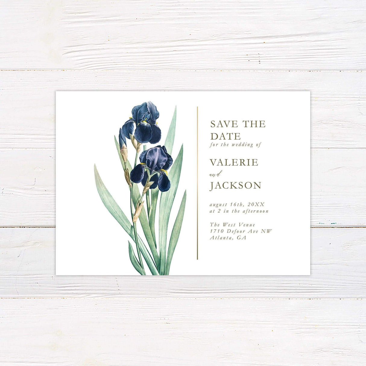 Iris Vintage Save The Date - goprintplus
