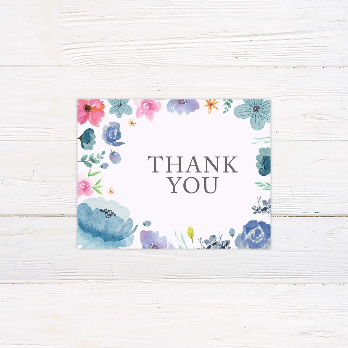 Joyous Bouquet Thank You Card - goprintplus
