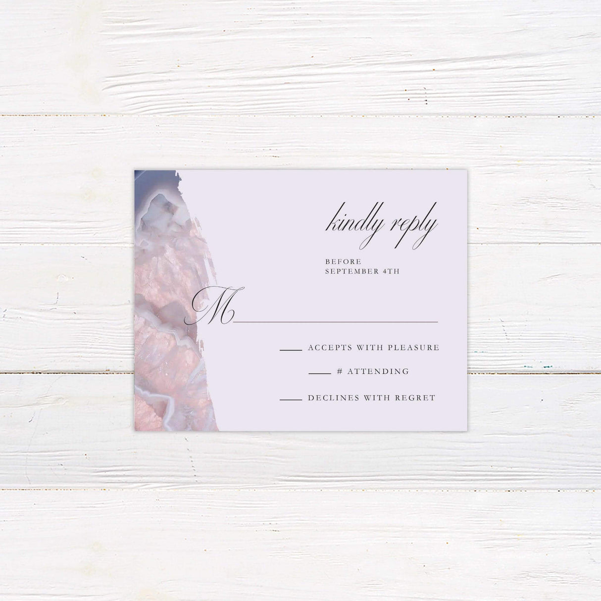 Lavendar Geode RSVP - goprintplus