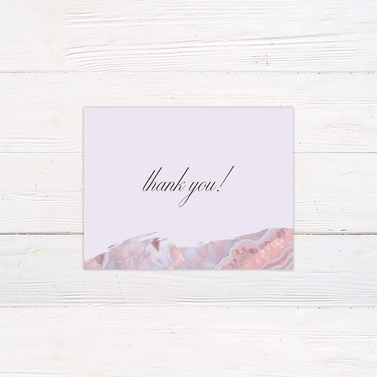 Lavendar Geode Thank You Card - goprintplus