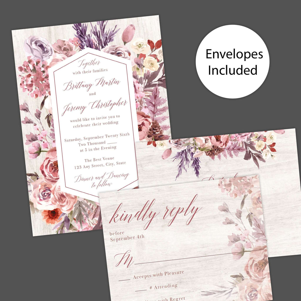 Lila Garten Einladungen