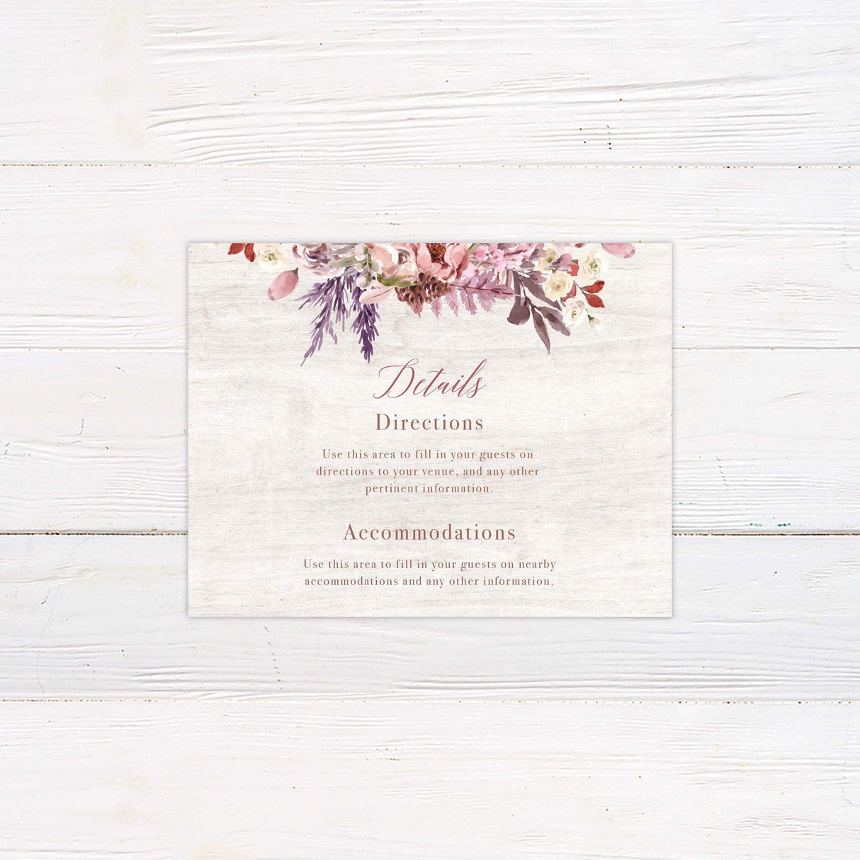 Lilac Garden Details Cards - goprintplus