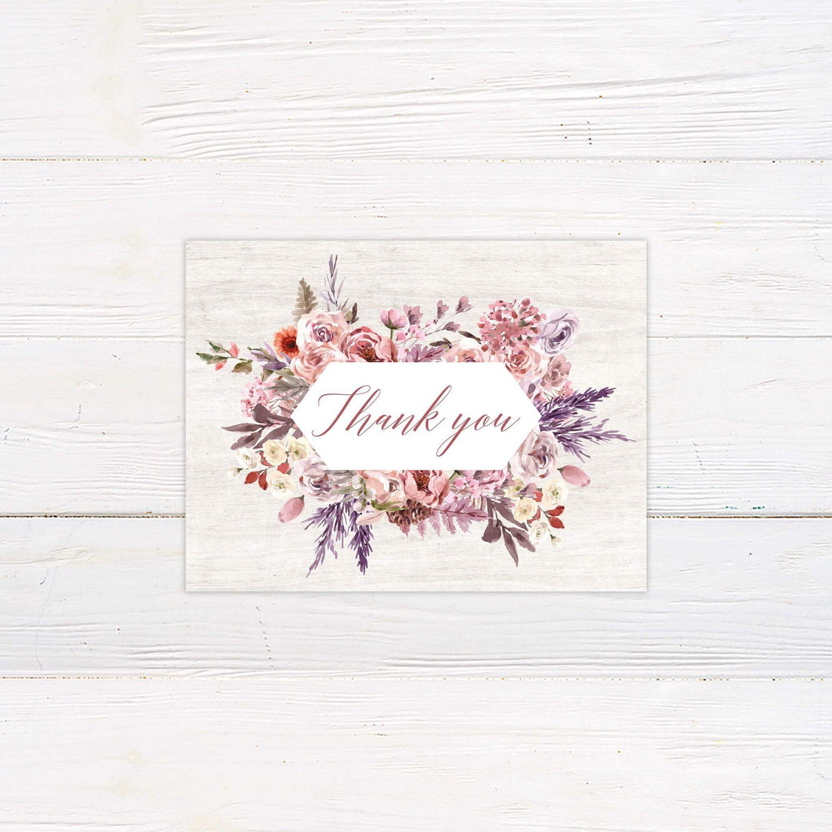 Lilac Garden Thank You Card - goprintplus