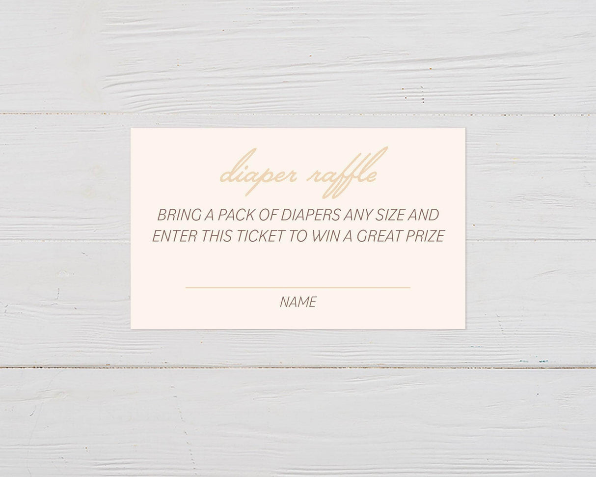 Little Honey Diaper Raffle Ticket - goprintplus