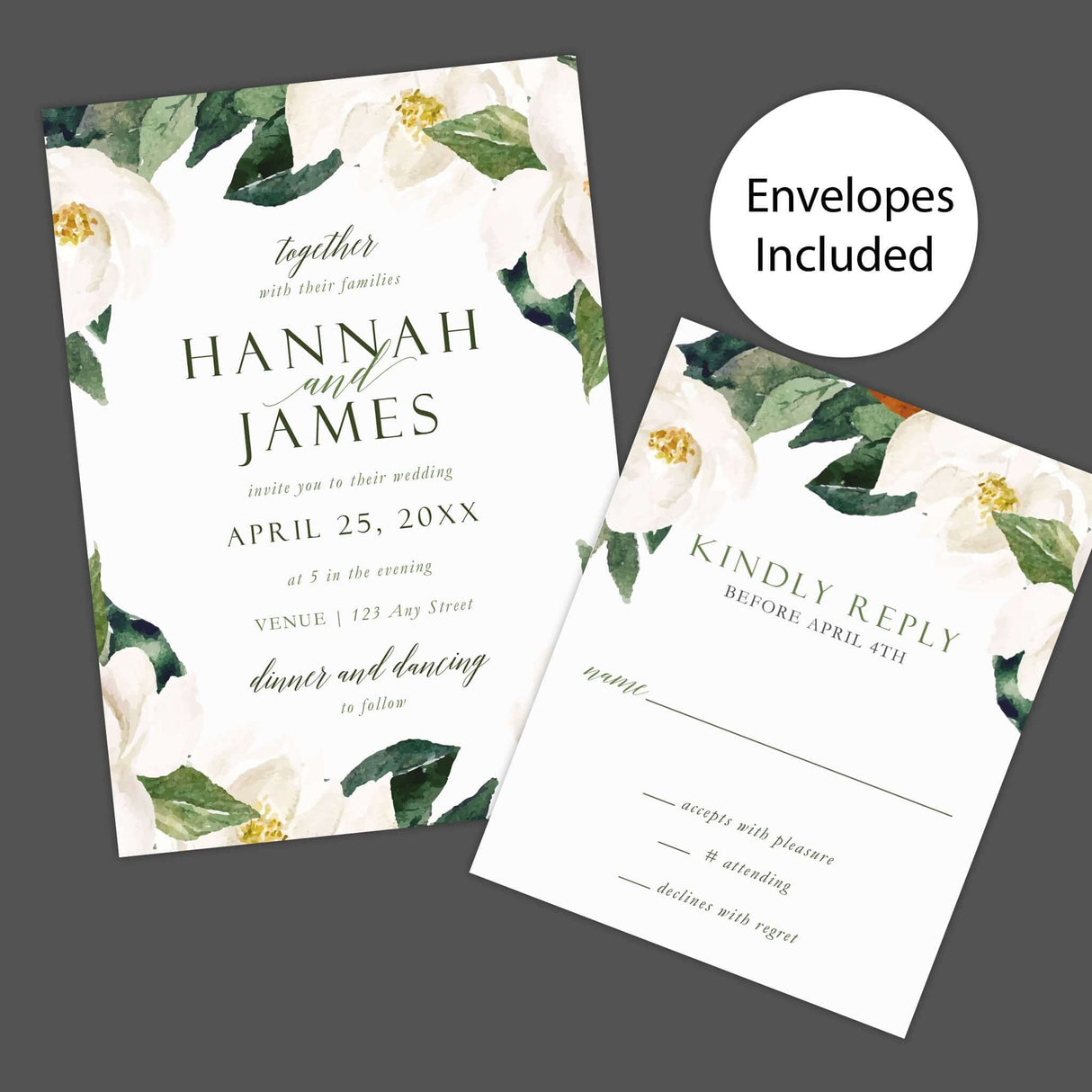 Invitaciones Magnolia