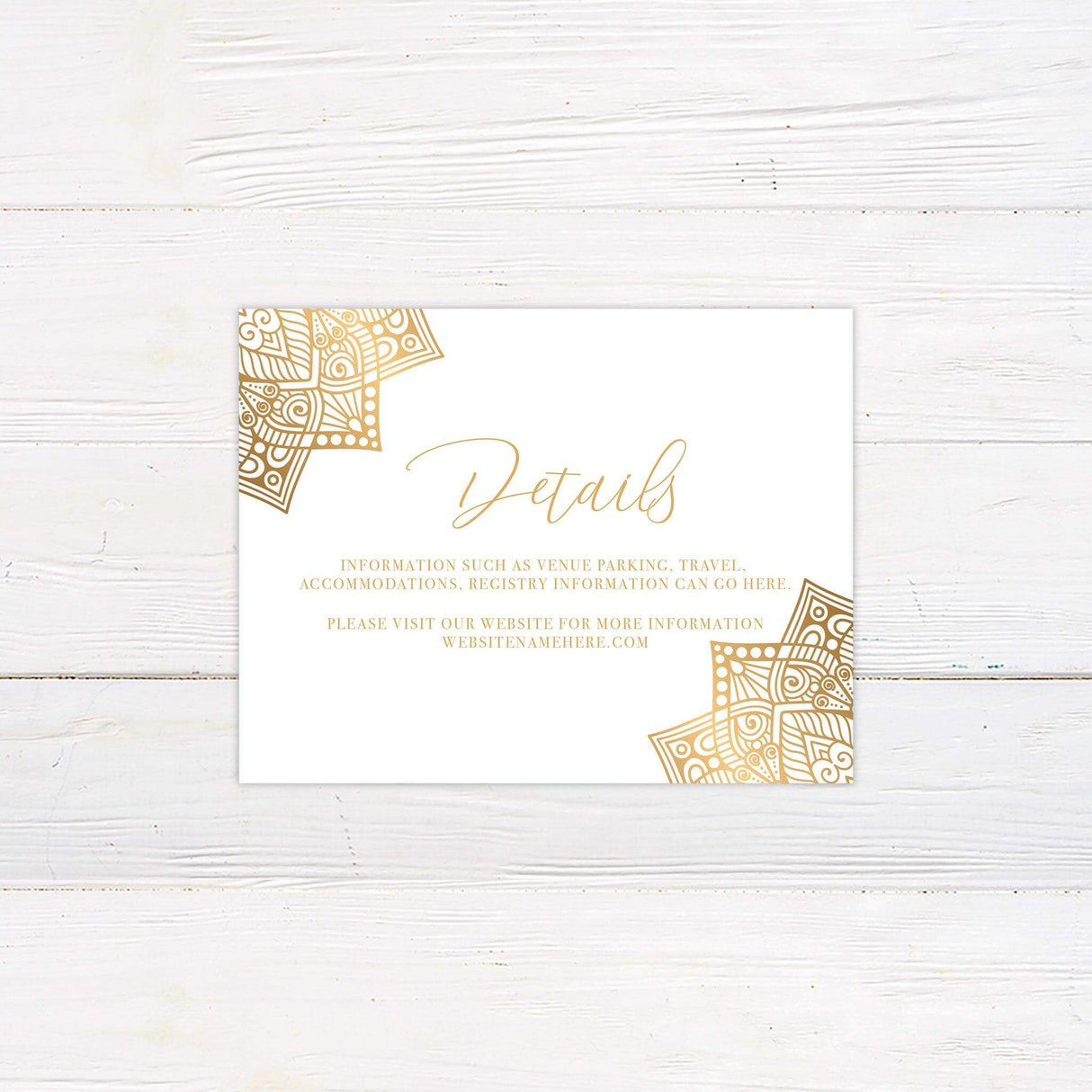 Mandala Accent Invitations - goprintplus