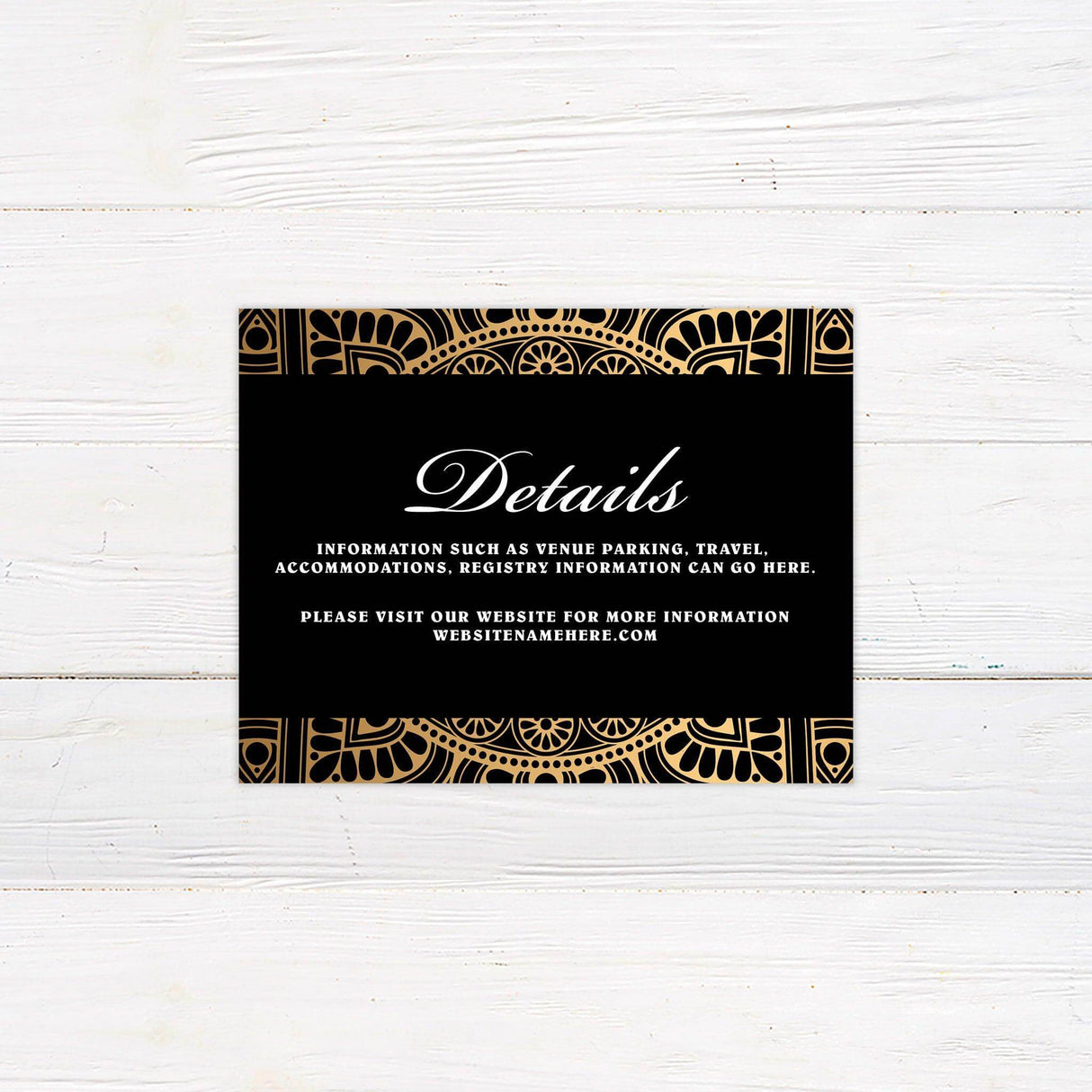 Mandala Border Invitations - goprintplus