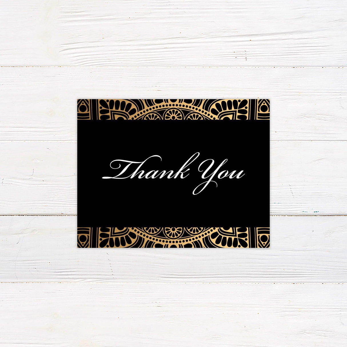 Mandala Border Thank You Card - goprintplus