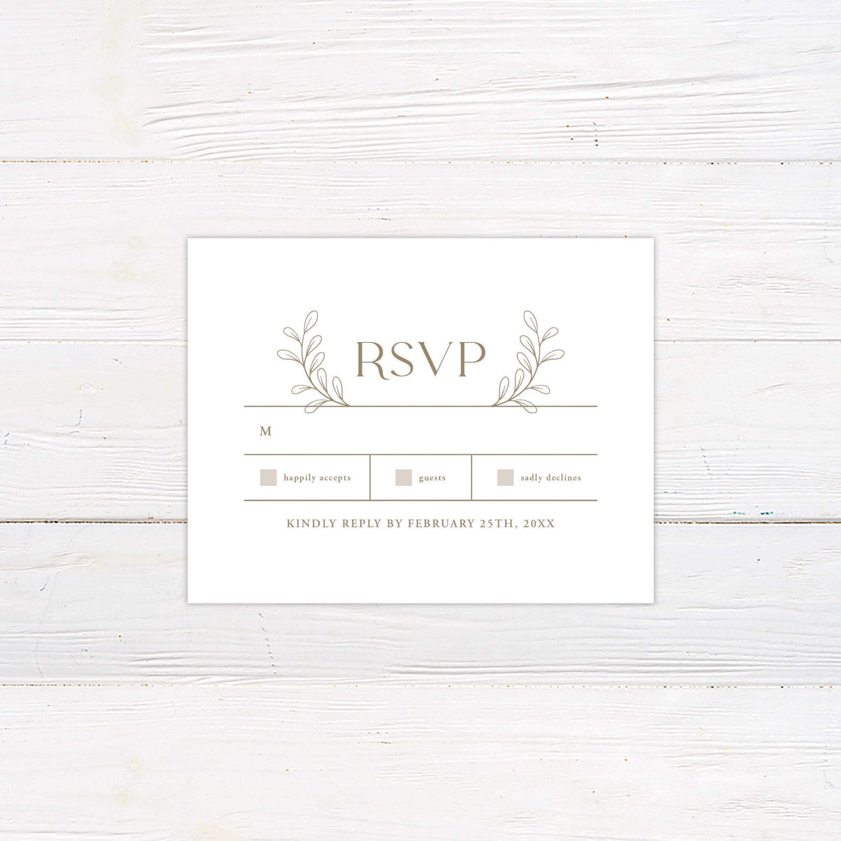 Minimal Foliage RSVP - goprintplus