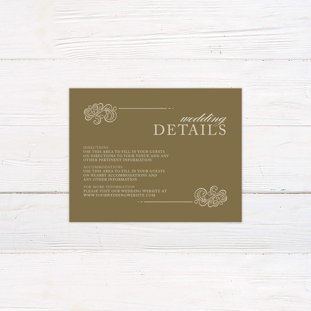 Minimal Vintage Floral Leaves Invitation - goprintplus