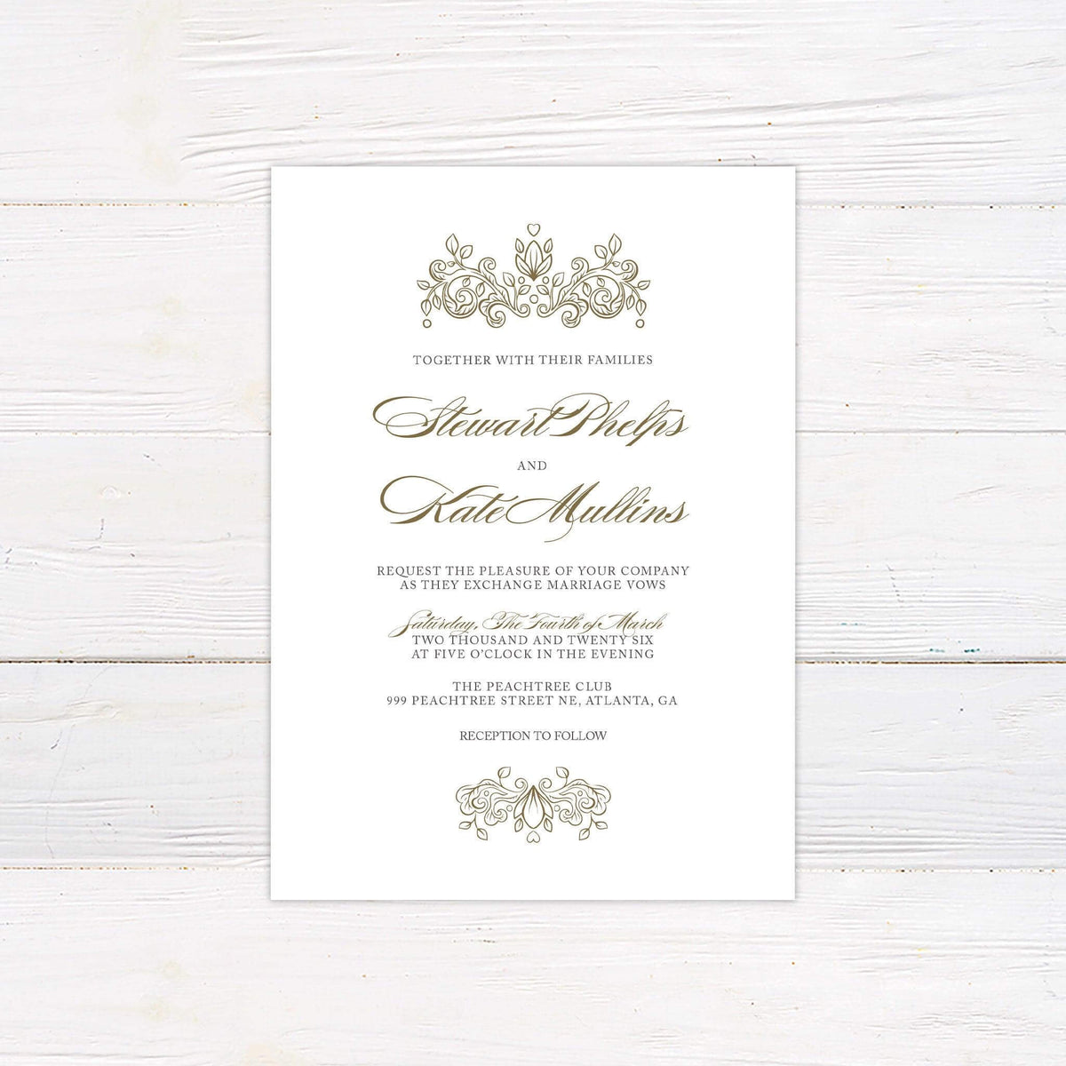 vintage floral invitation template