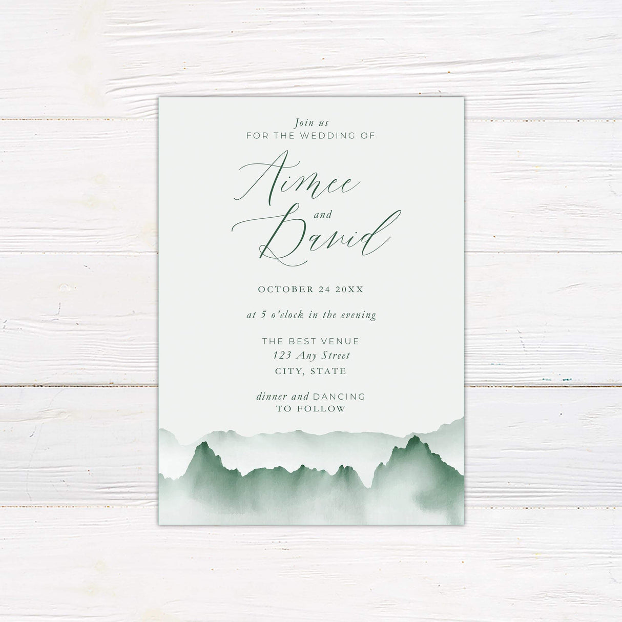 Misty Mountains Invitations - goprintplus