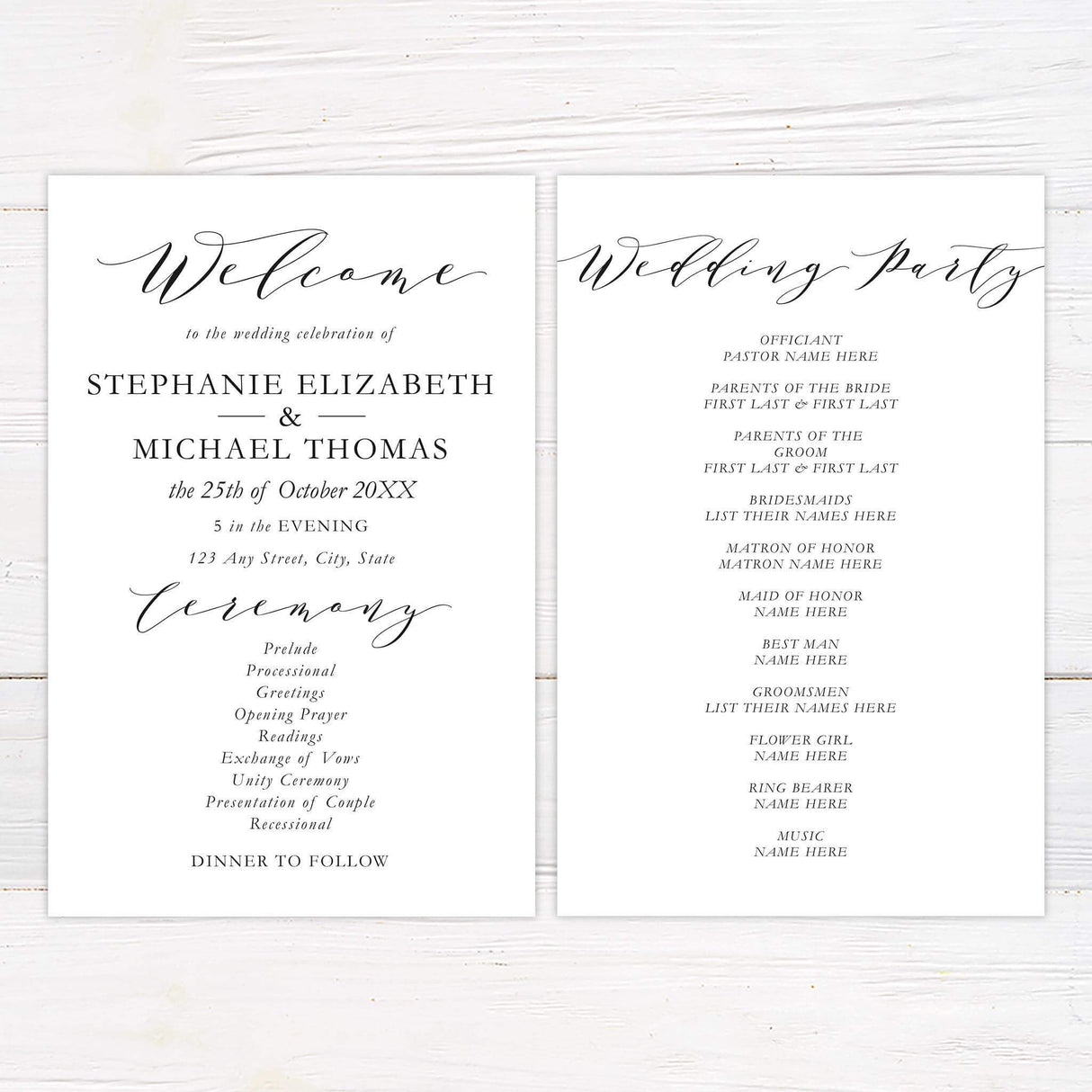 Modern Script Invitation - goprintplus