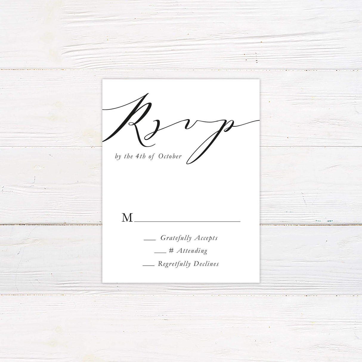 Modern Script Invitation - goprintplus