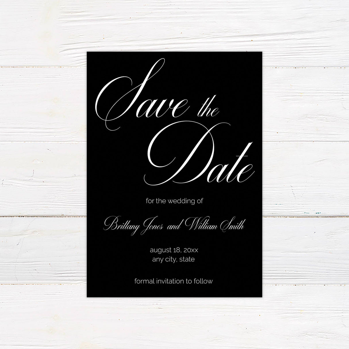 Monogram Save The Date - goprintplus