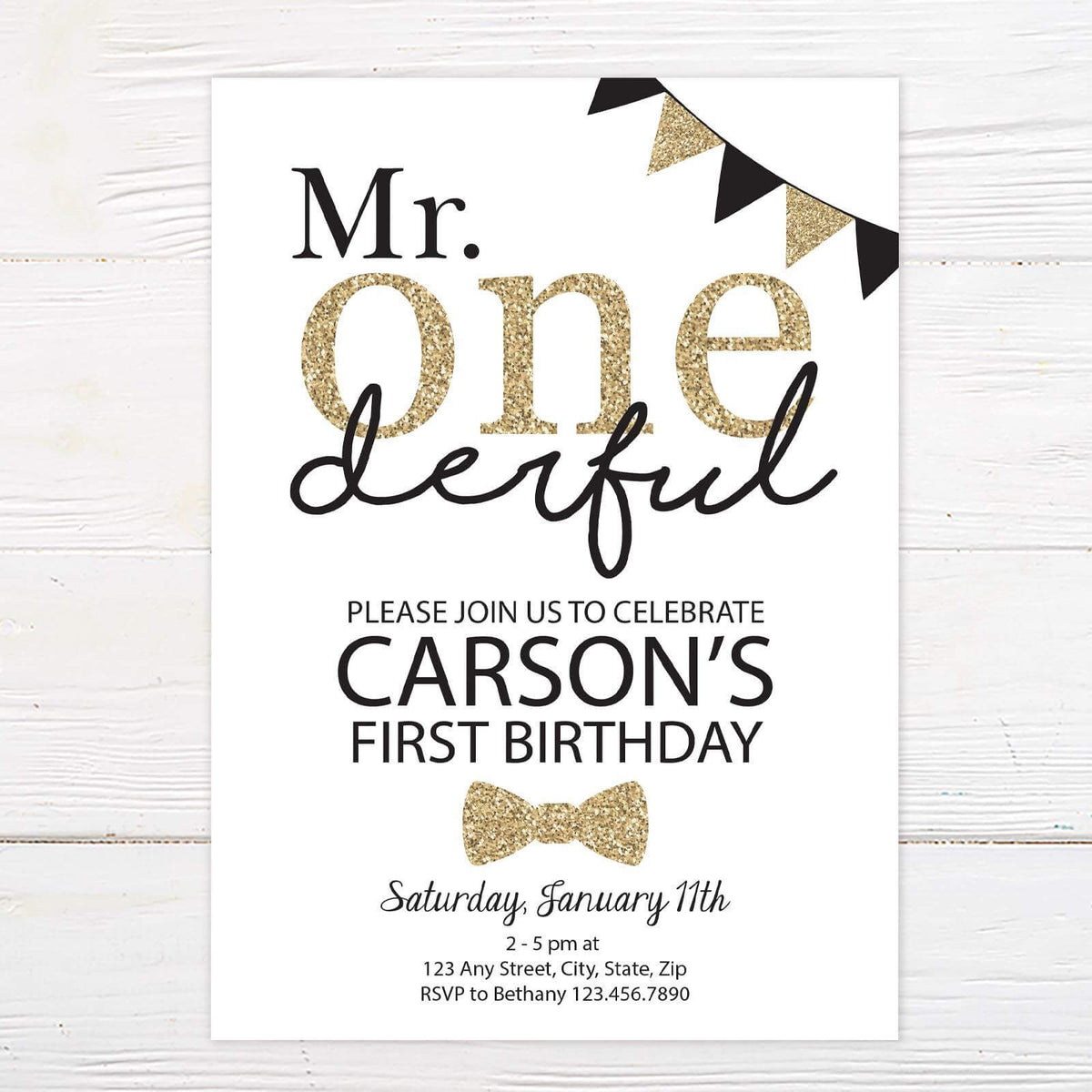 Mr. Onederful Birthday Invitation | Go Print Plus mr-onederful-birthday-invitation-go-print-plus