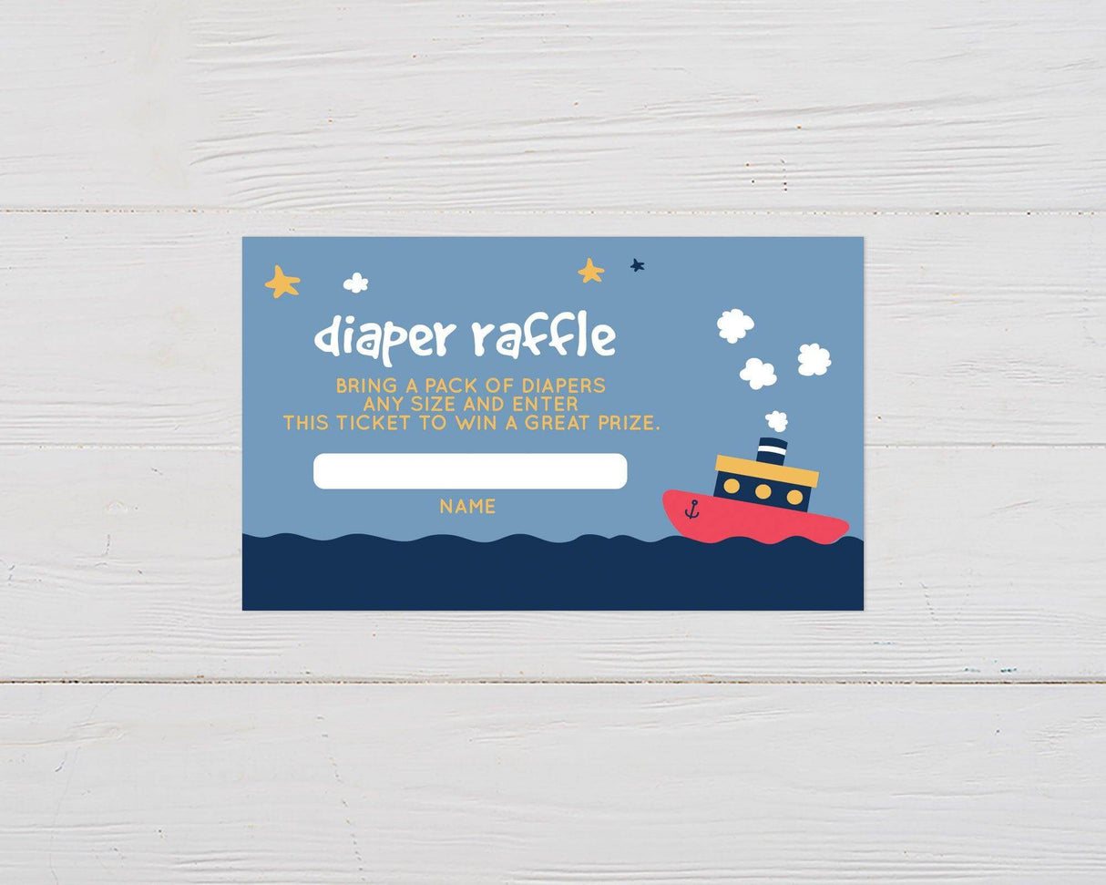 Tugboat Diaper Raffle - goprintplus