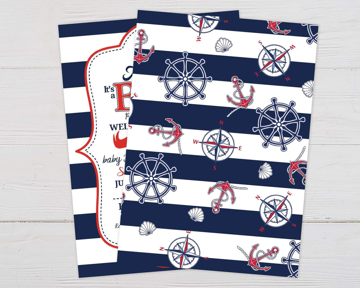 Nautical Boy Shower - goprintplus