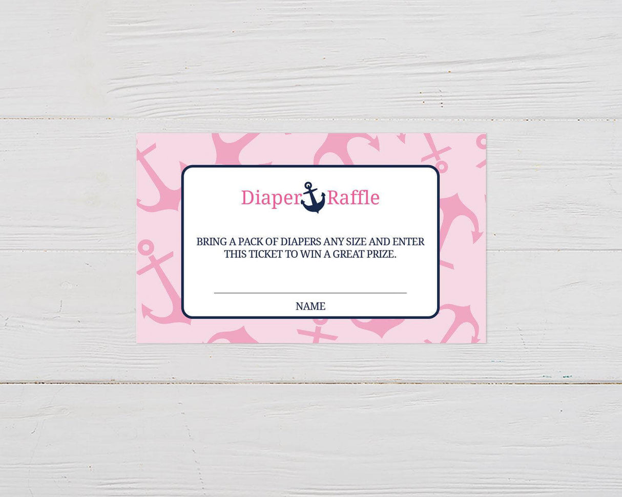 Nautical Girl Diaper Raffle - goprintplus