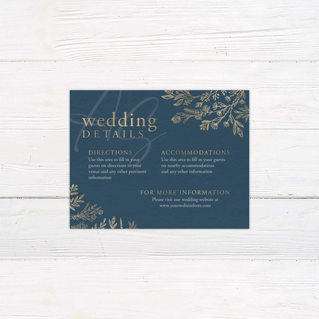 Navy and Gold Detail Cards - goprintplus